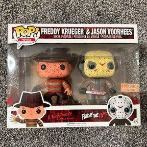 Funko Pop Movies Freddy Krueger & Jason Vorhees two pack Box Lunch Exclusive